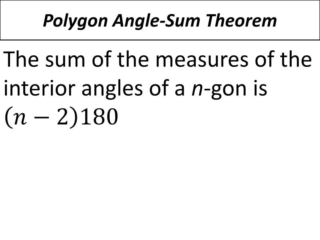 polygon angle sum theorem