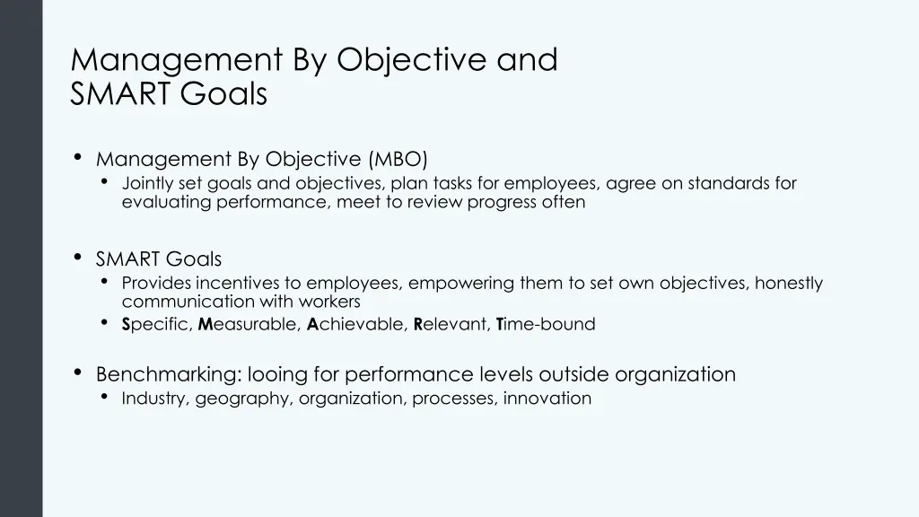 management by objective and smart goals