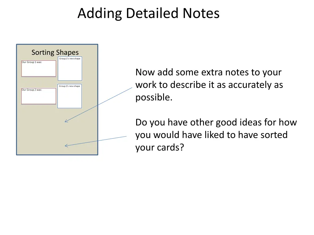 adding detailed notes