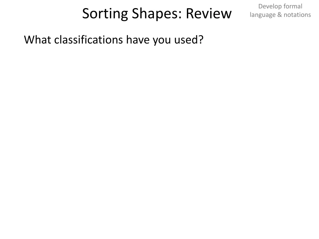 develop formal language notations