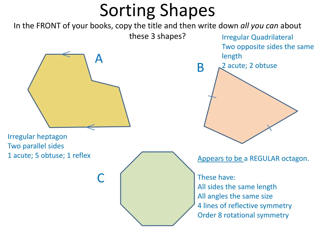 sorting shapes 1