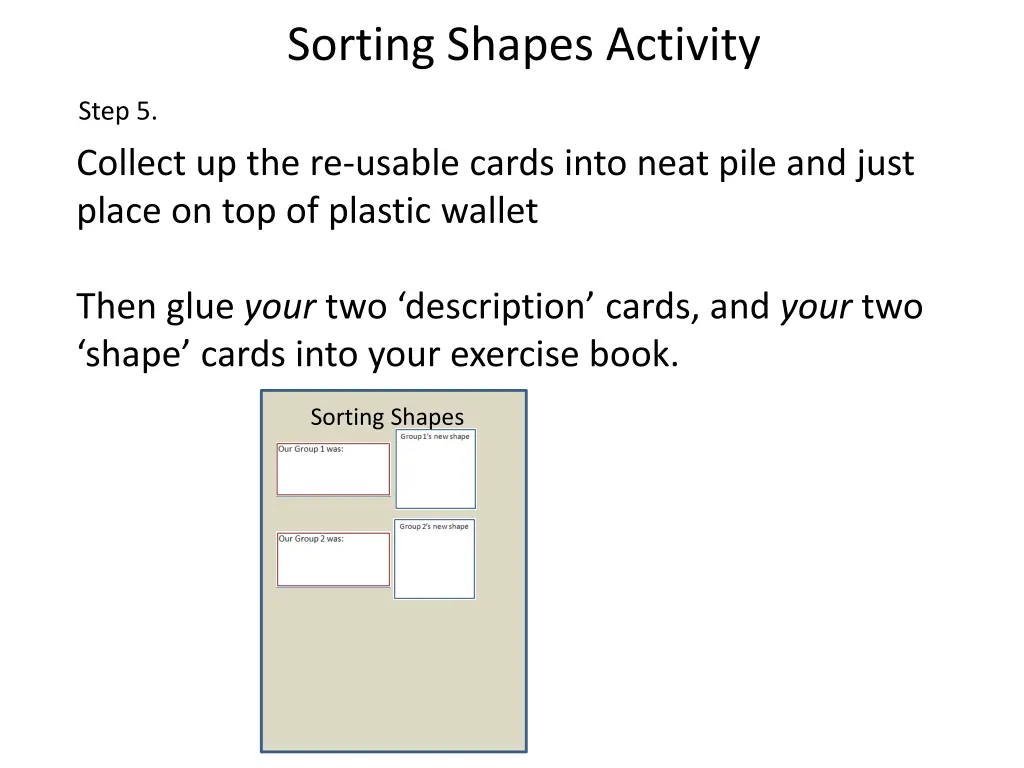 sorting shapes activity