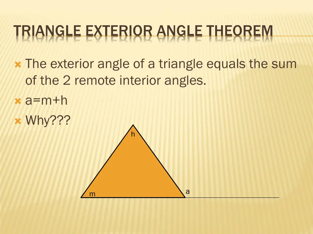 triangle exterior angle theorem