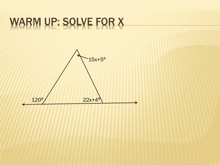 warm up solve for x