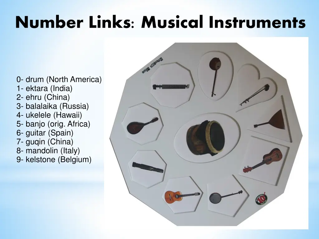 number links musical instruments