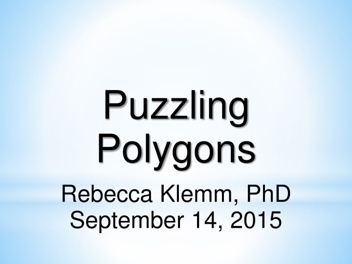 puzzling polygons rebecca klemm phd september