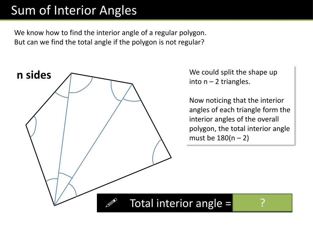 sum of interior angles