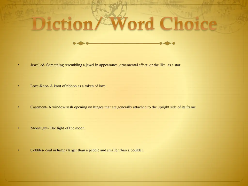 diction word choice