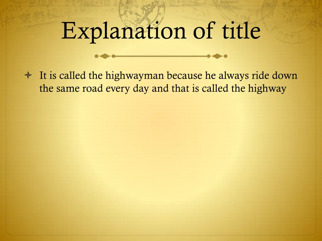 explanation of title