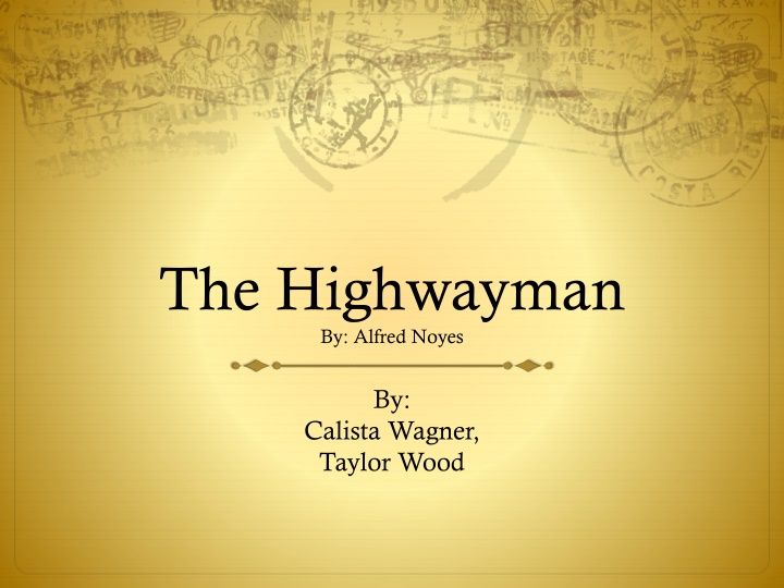 the highwayman by alfred noyes