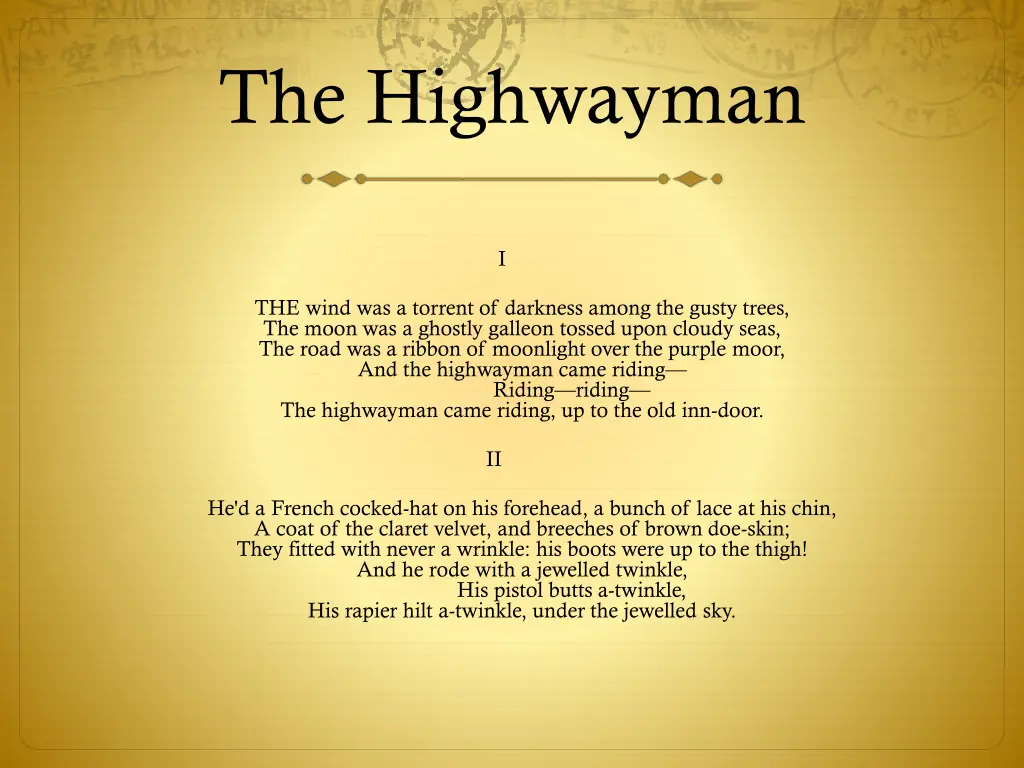 the highwayman