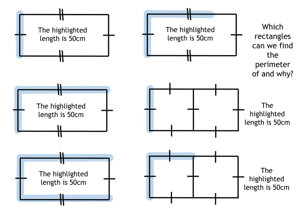 which rectangles can we find the perimeter