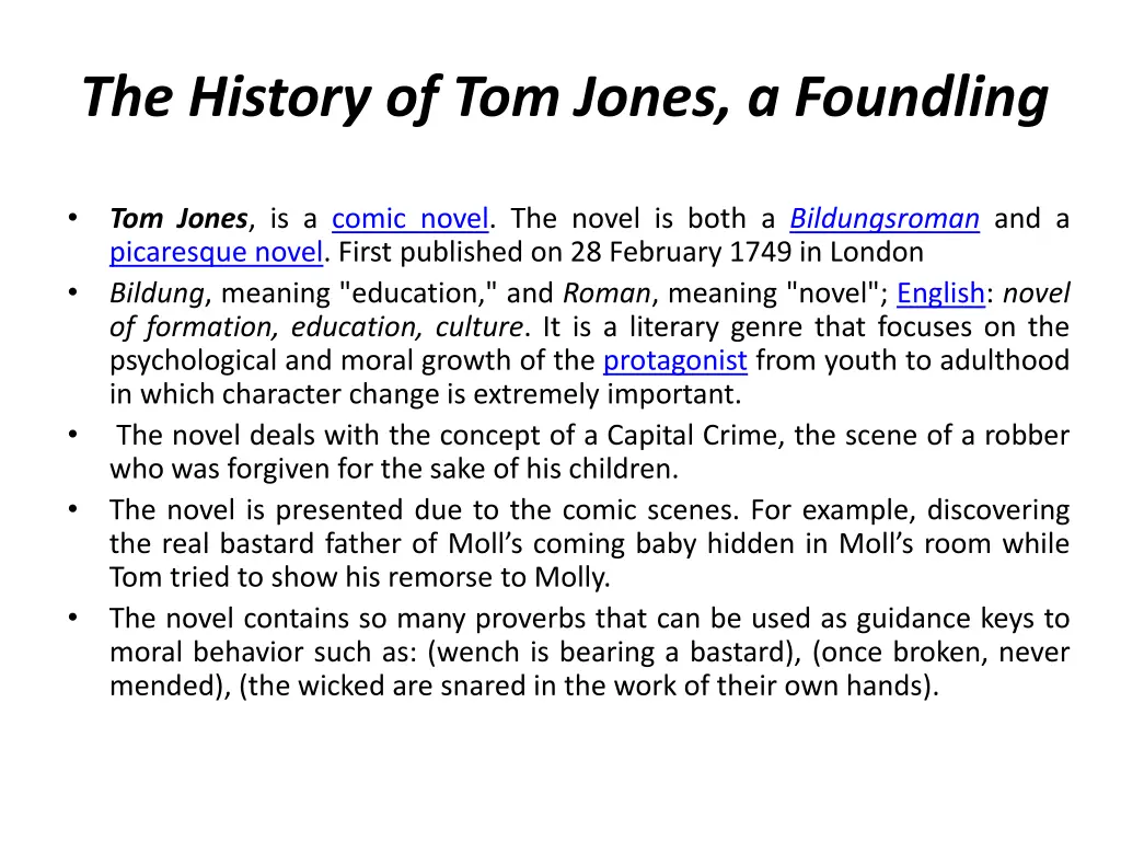 the history of tom jones a foundling