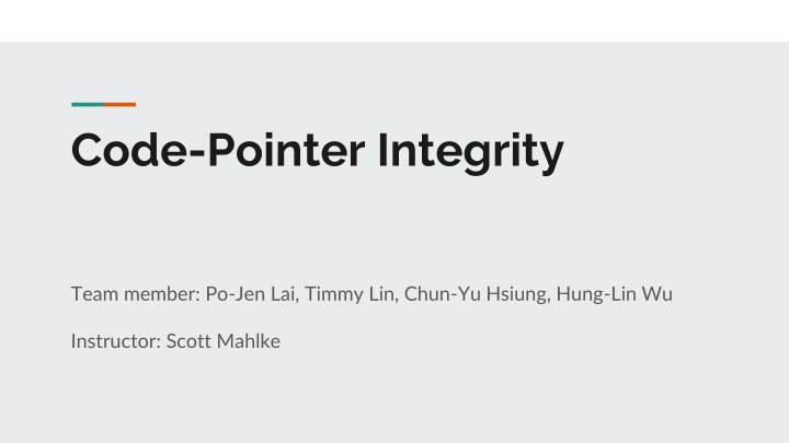 code pointer integrity