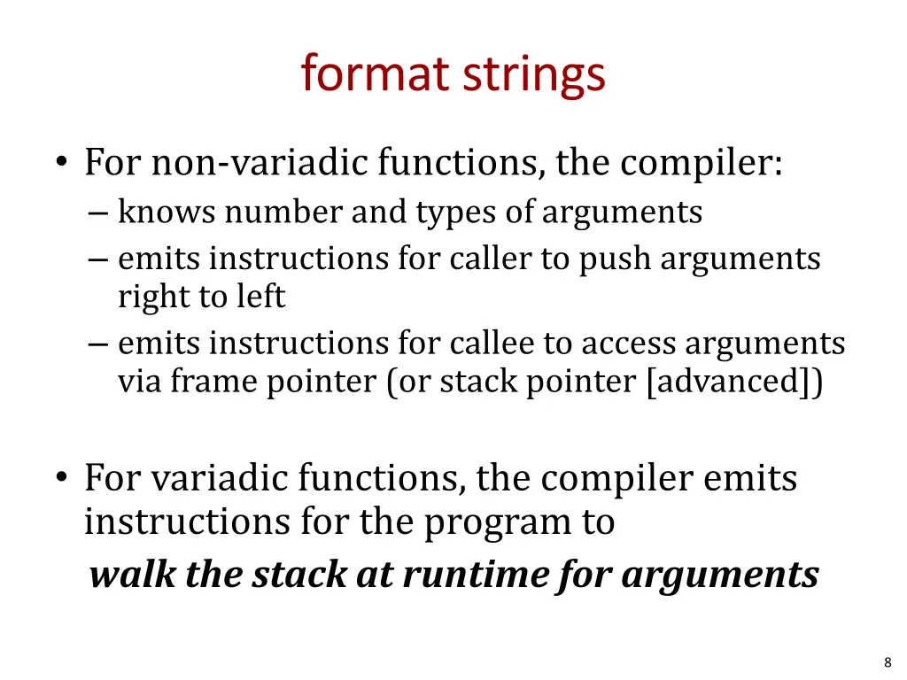 format strings