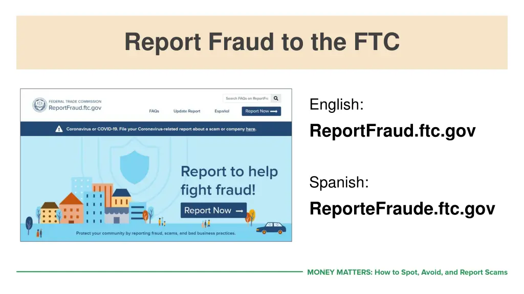 report fraud to the ftc