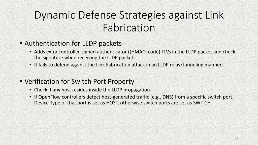 dynamic defense strategies against link