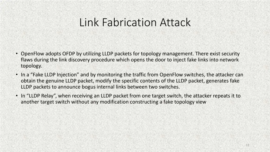 link fabrication attack