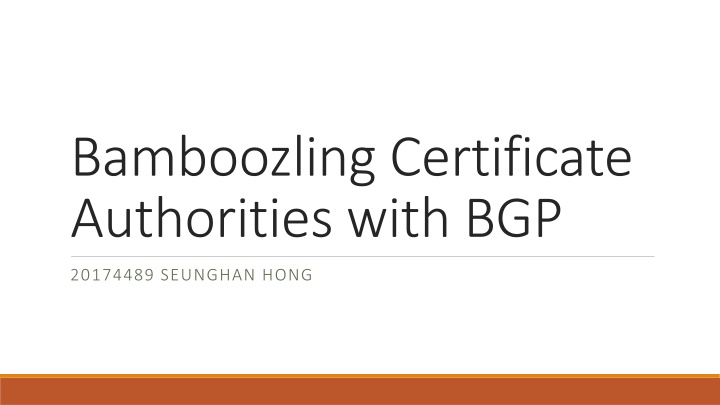 bamboozling certificate authorities with bgp