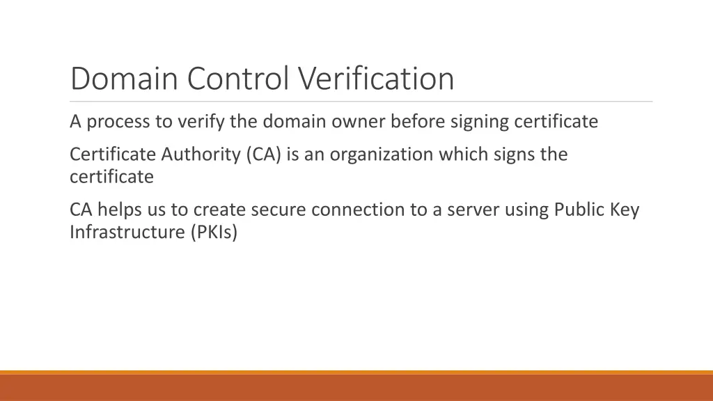 domain control verification