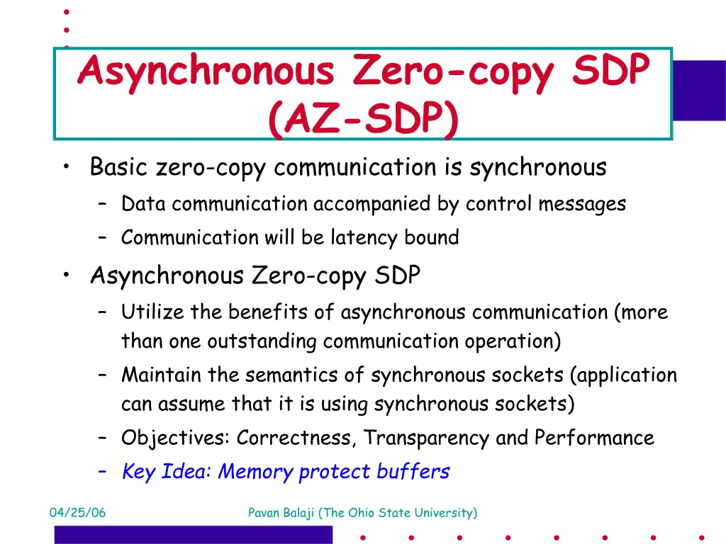 asynchronous zero copy sdp az sdp basic zero copy