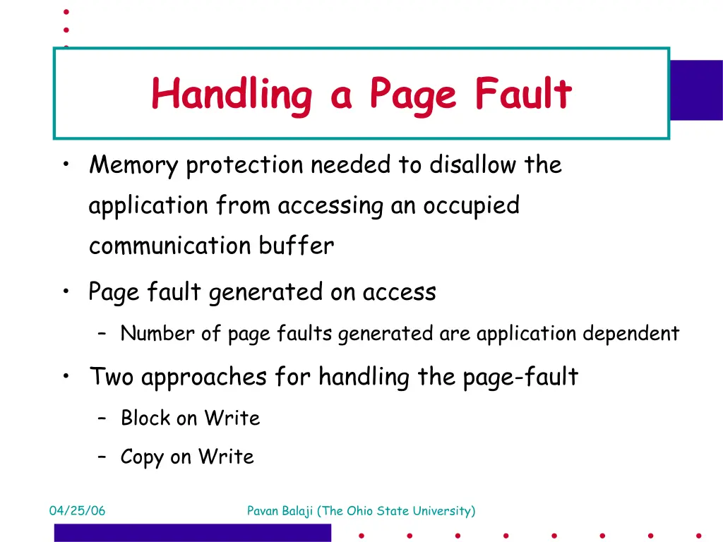 handling a page fault