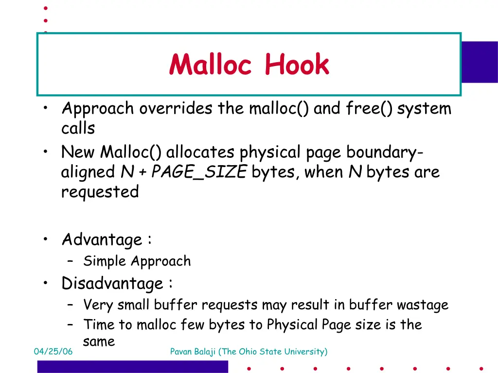 malloc hook