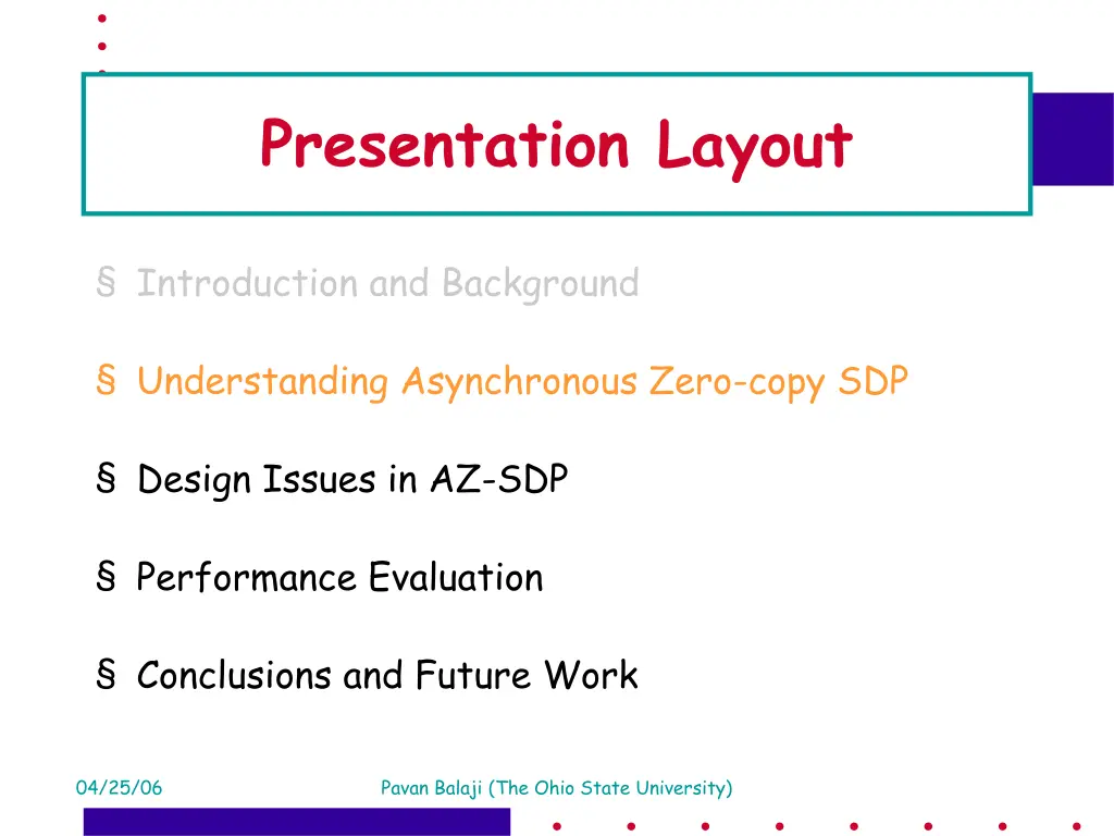 presentation layout