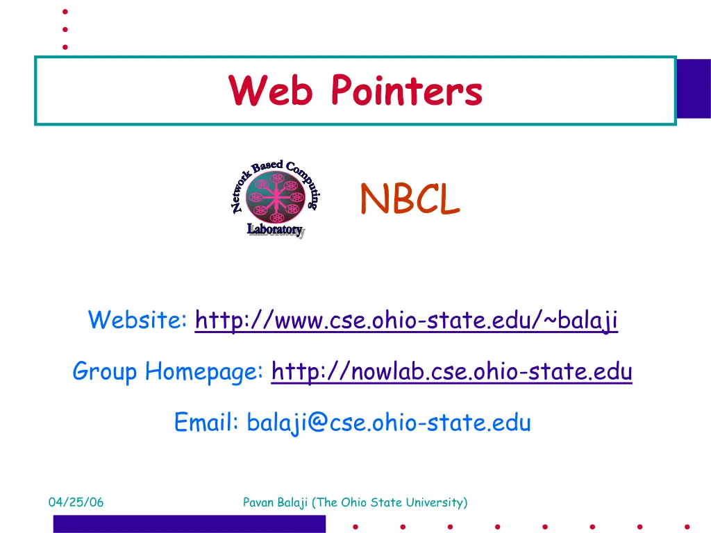 web pointers