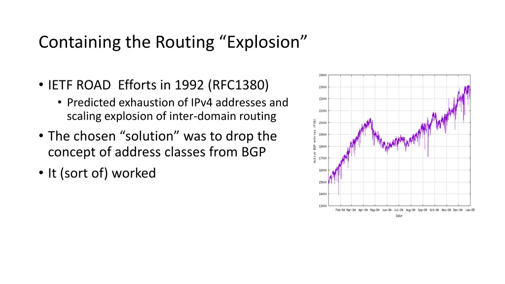 containing the routing explosion