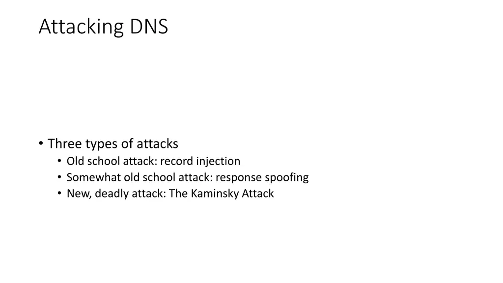 attacking dns