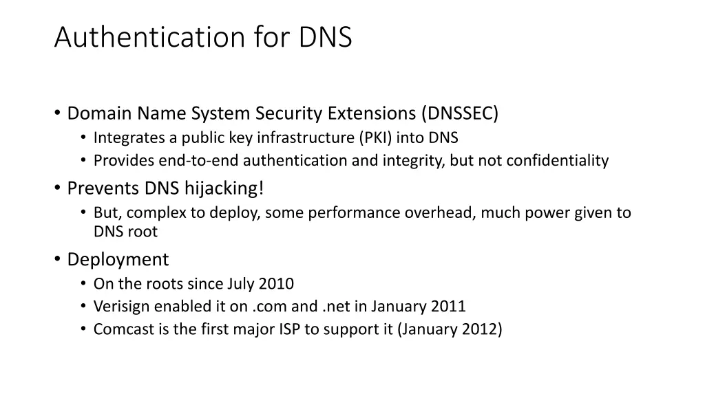 authentication for dns