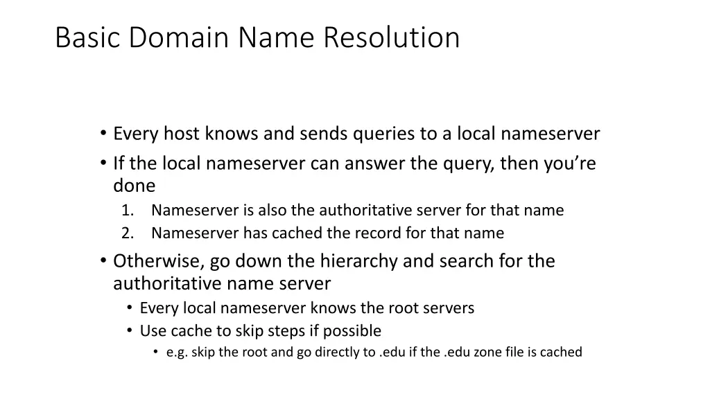 basic domain name resolution