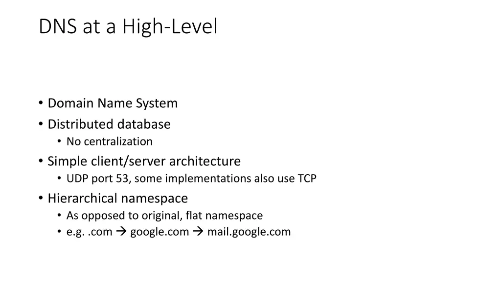 dns at a high level