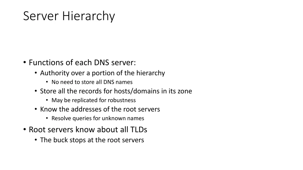 server hierarchy