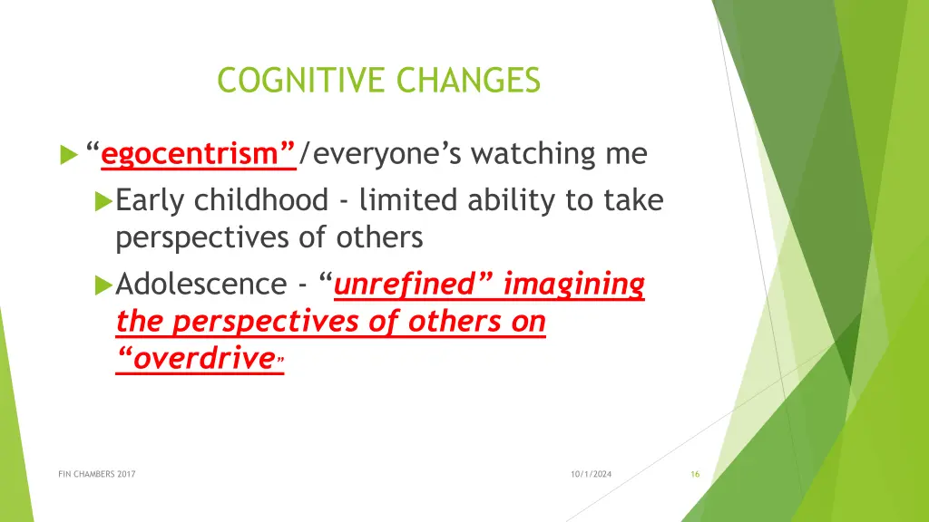 cognitive changes