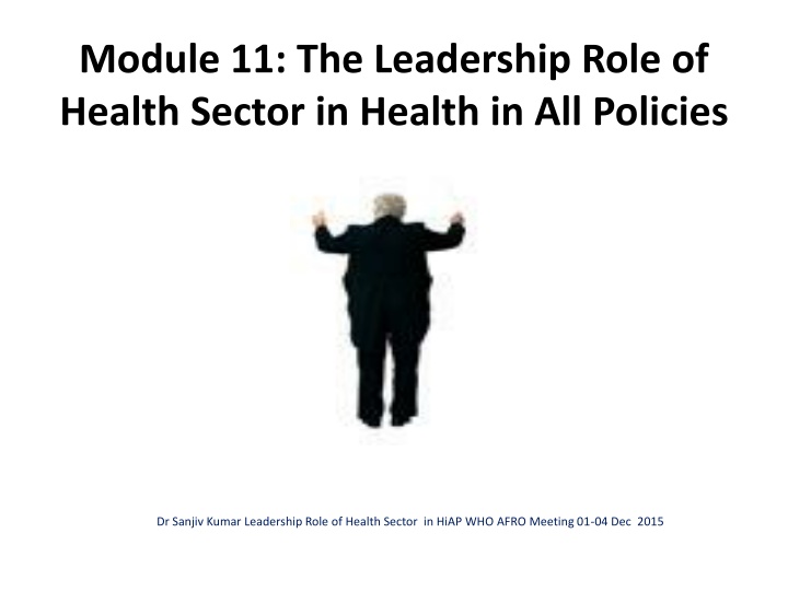 module 11 the leadership role of health sector