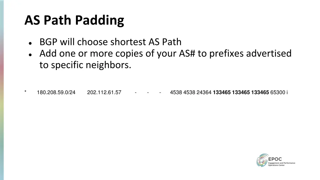 as path padding