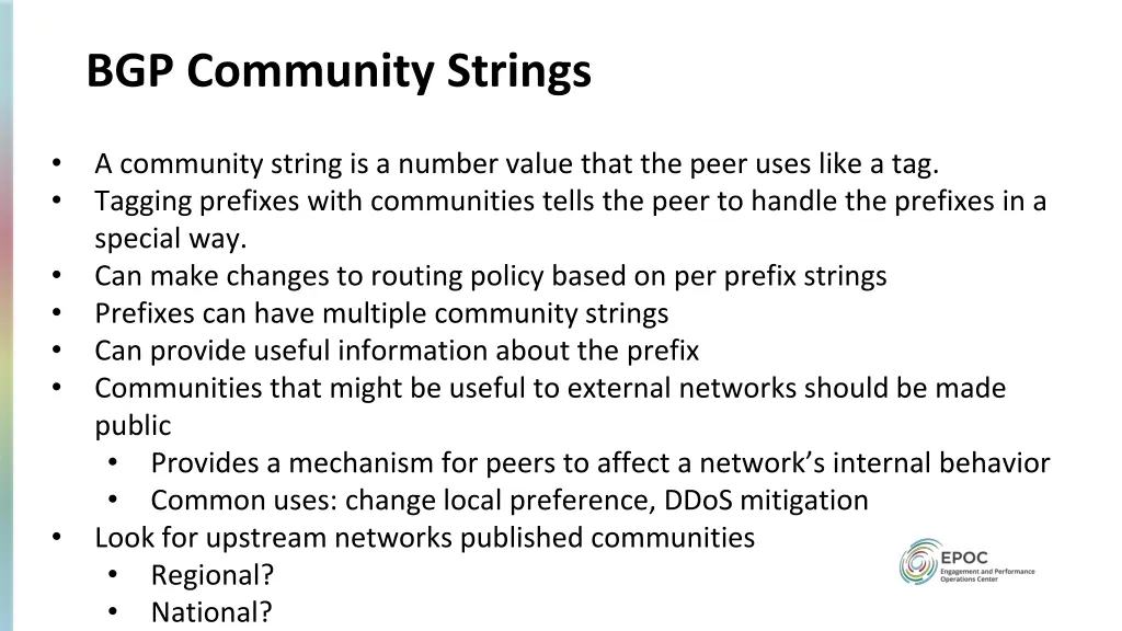 bgp community strings