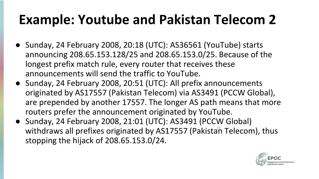 example youtube and pakistan telecom 2