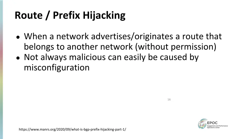 route prefix hijacking