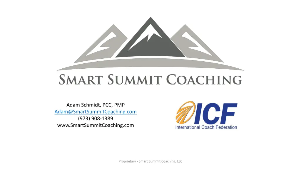 adam schmidt pcc pmp adam@smartsummitcoaching