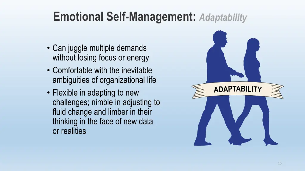 emotional self management adaptability