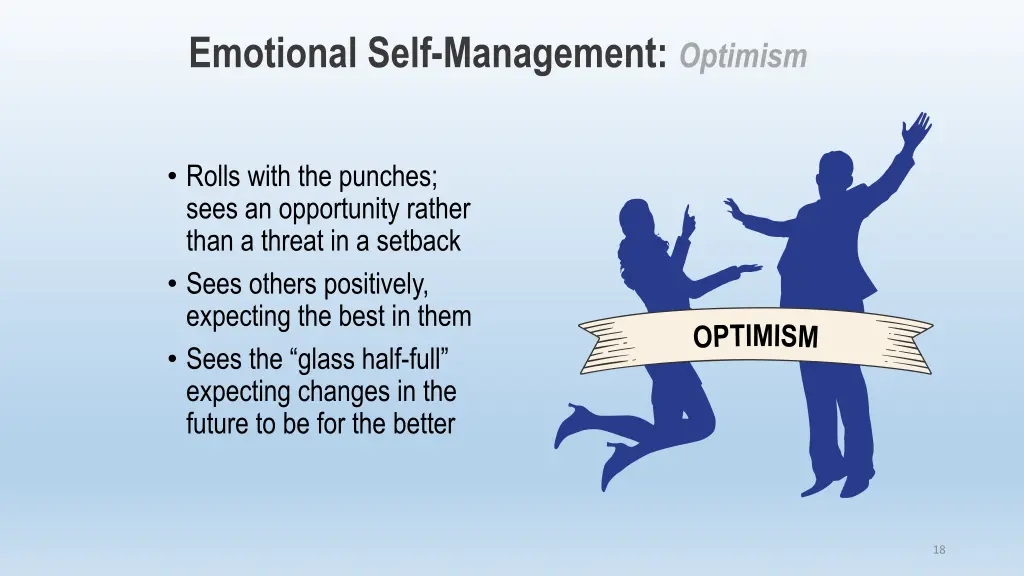 emotional self management optimism