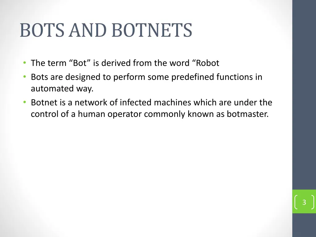 bots and botnets