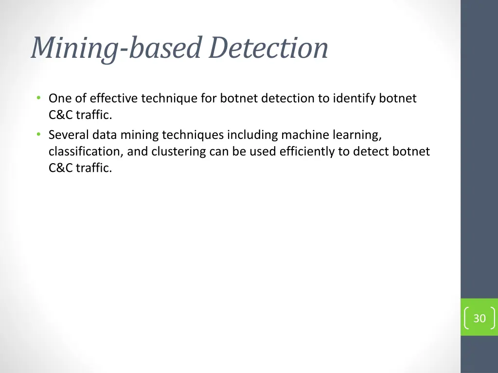 mining based detection