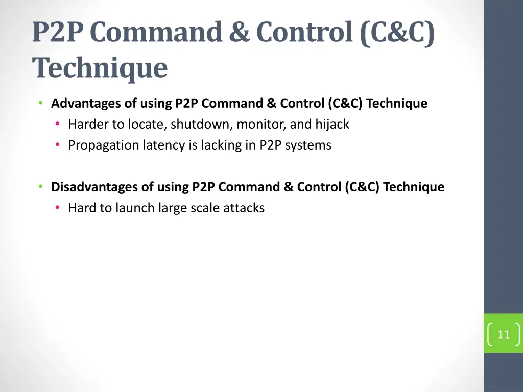 p2p command control c c technique 1