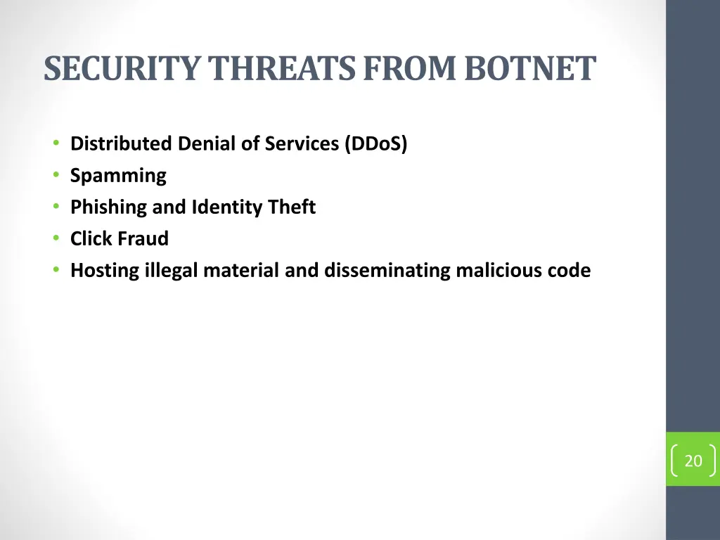 security threats from botnet