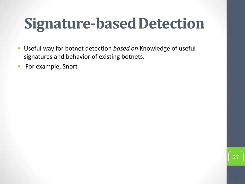 signature based detection