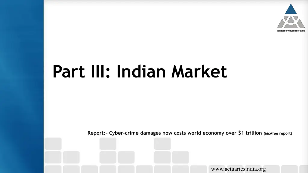 part iii indian market